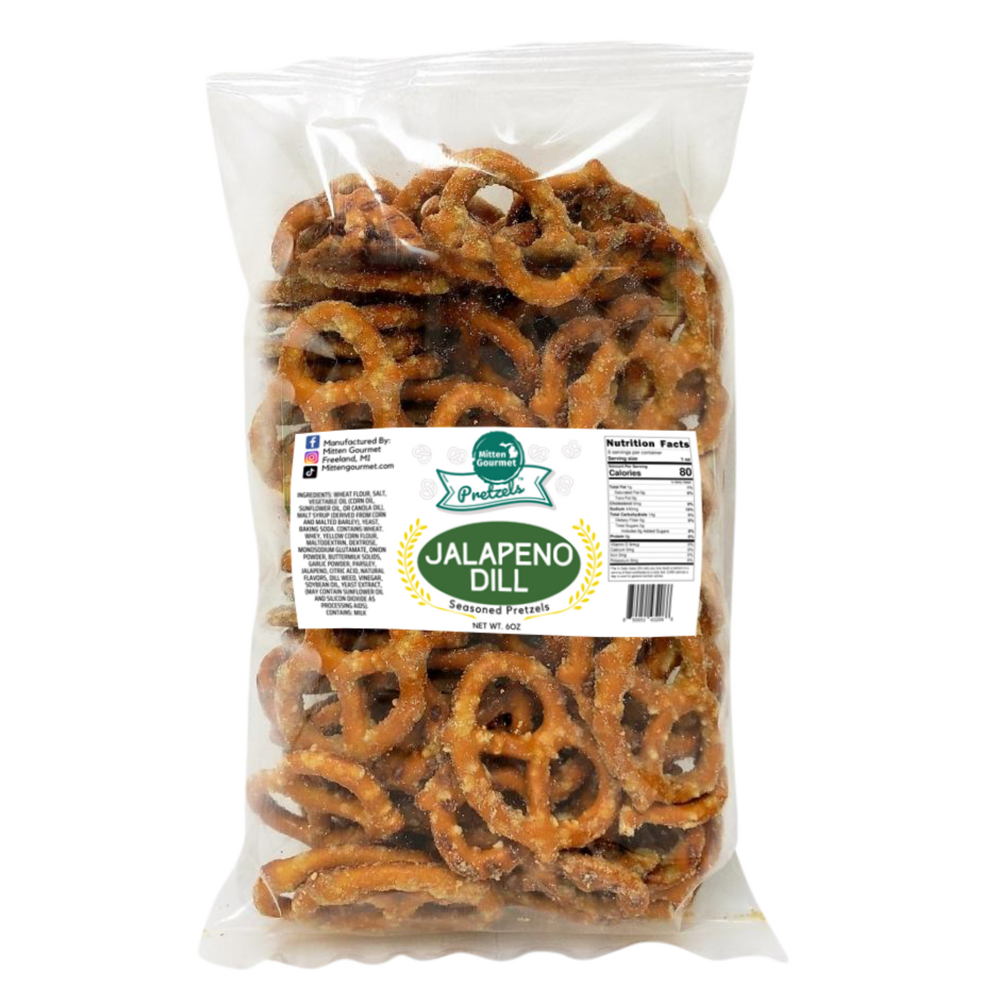 Jalapeno Dill Pretzels - Case of 14