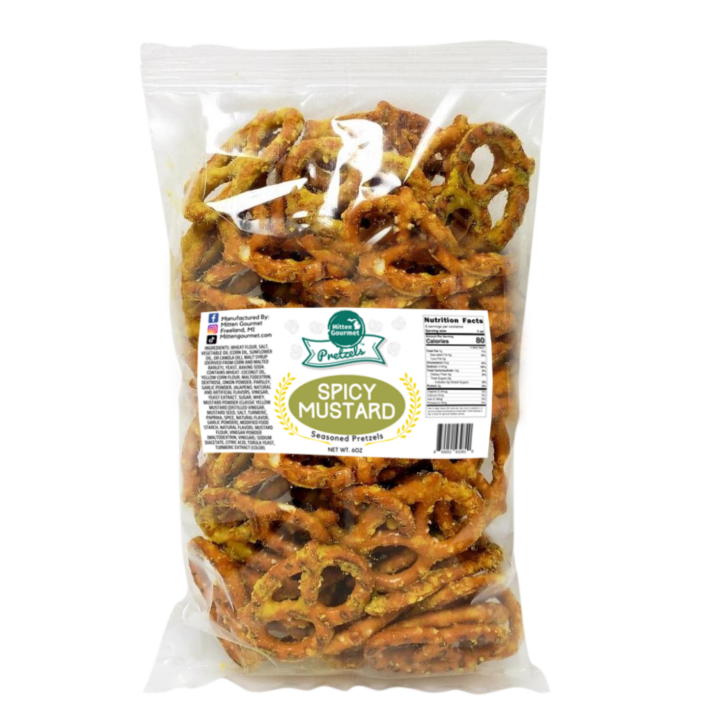 Spicy Mustard Pretzels  - Case of 14